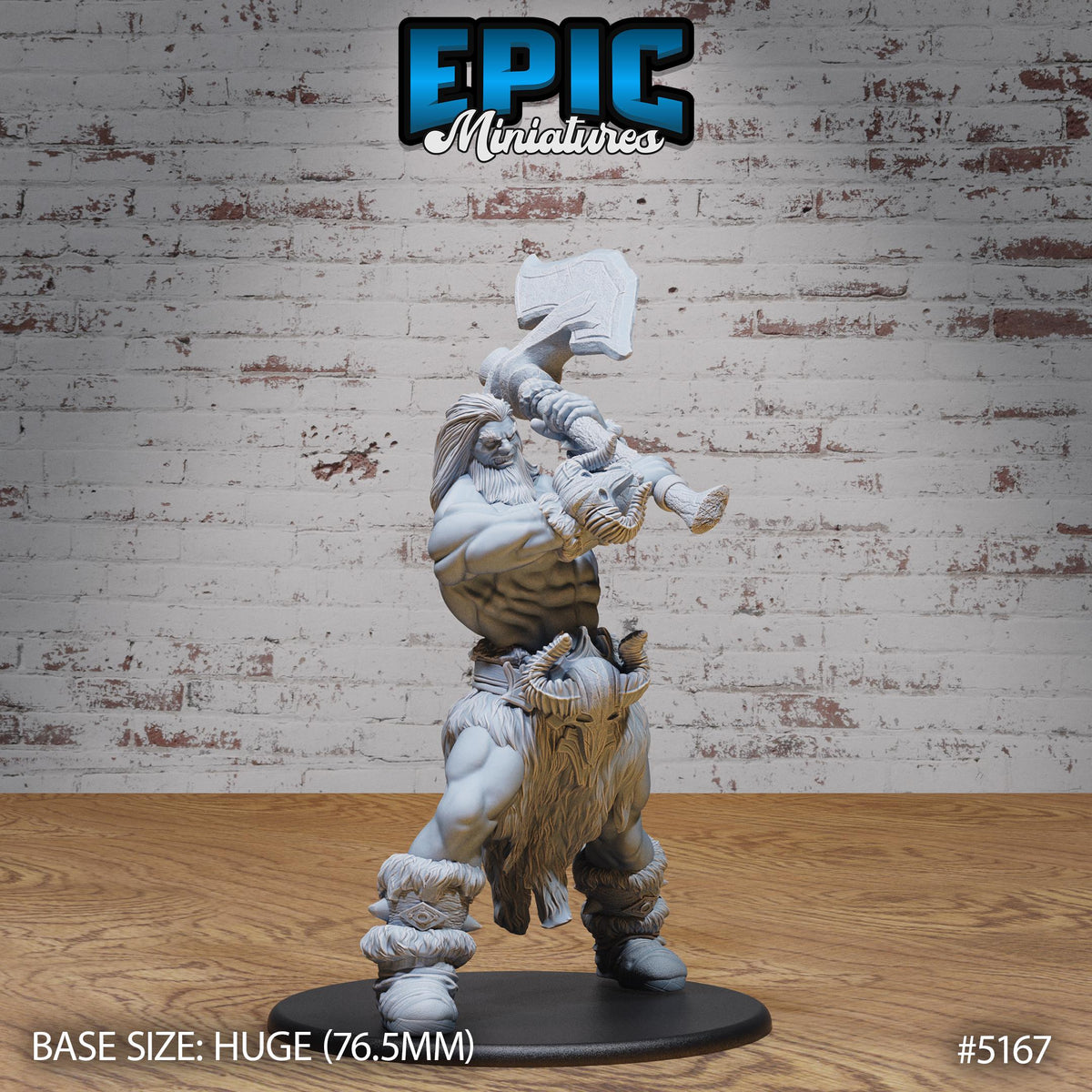 Jotun Frost Giant Option #5167 front DND miniature Northern Tales 16k resin