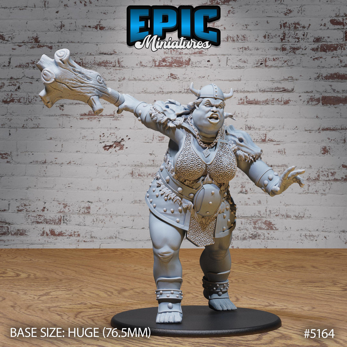 Hill Giantess Option #5164 front DND miniature Northern Tales 16k resin