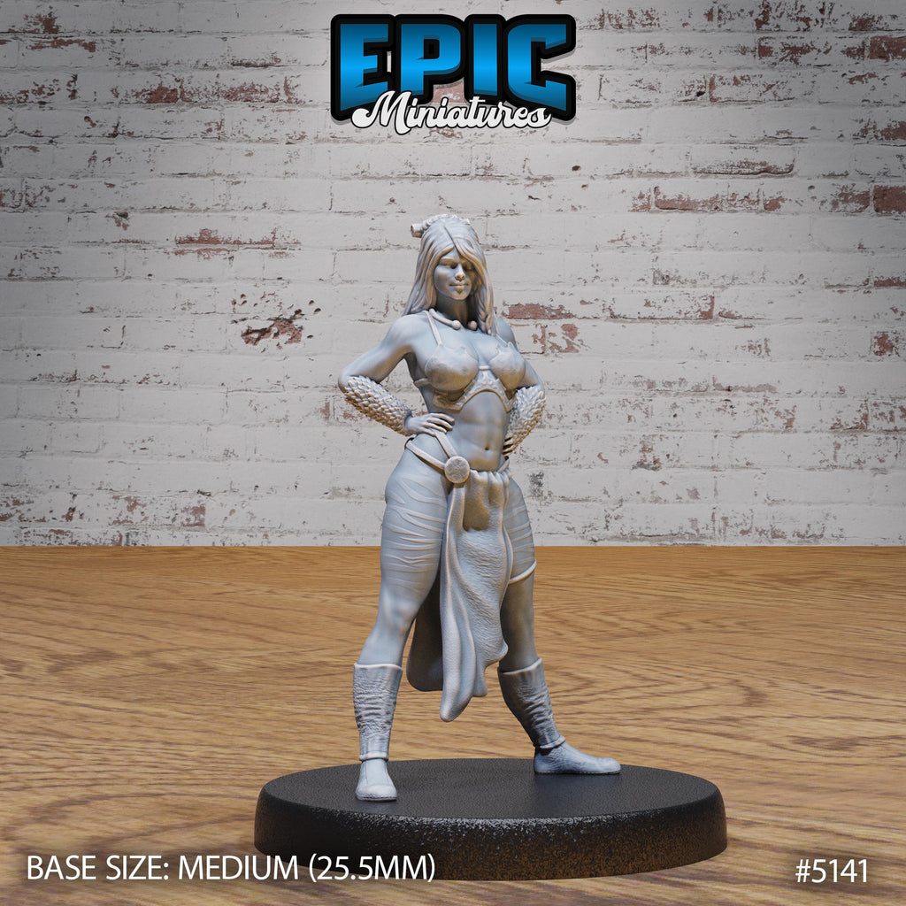 Female Slaver Option #5141 front DND miniature Prison Break 16k resin