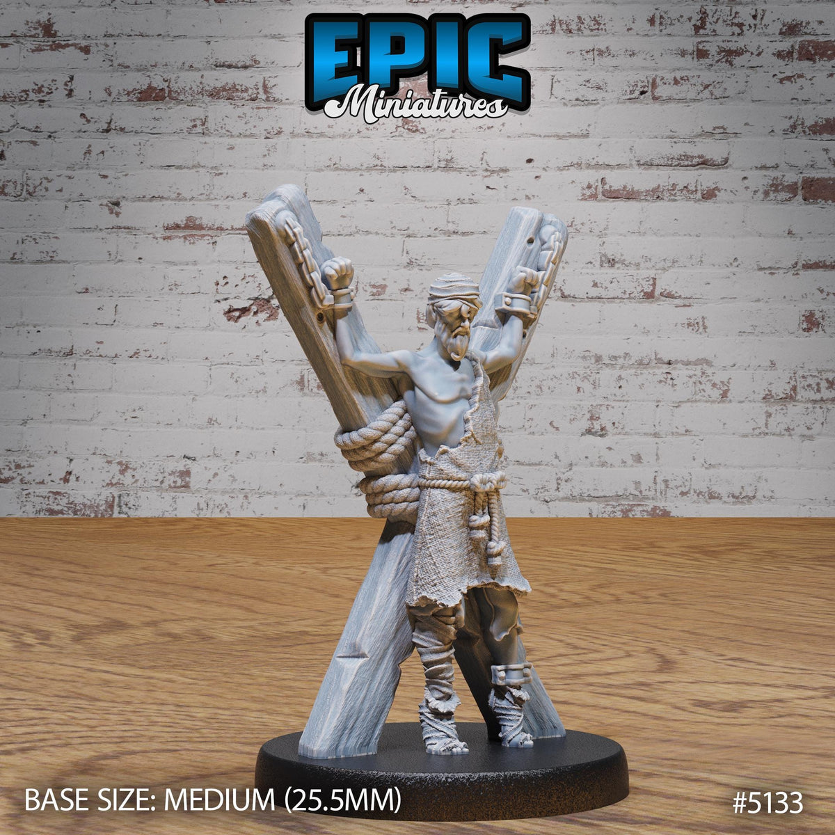 Old Prisoner Option #5134 front DND miniature Prison Break 16k resin