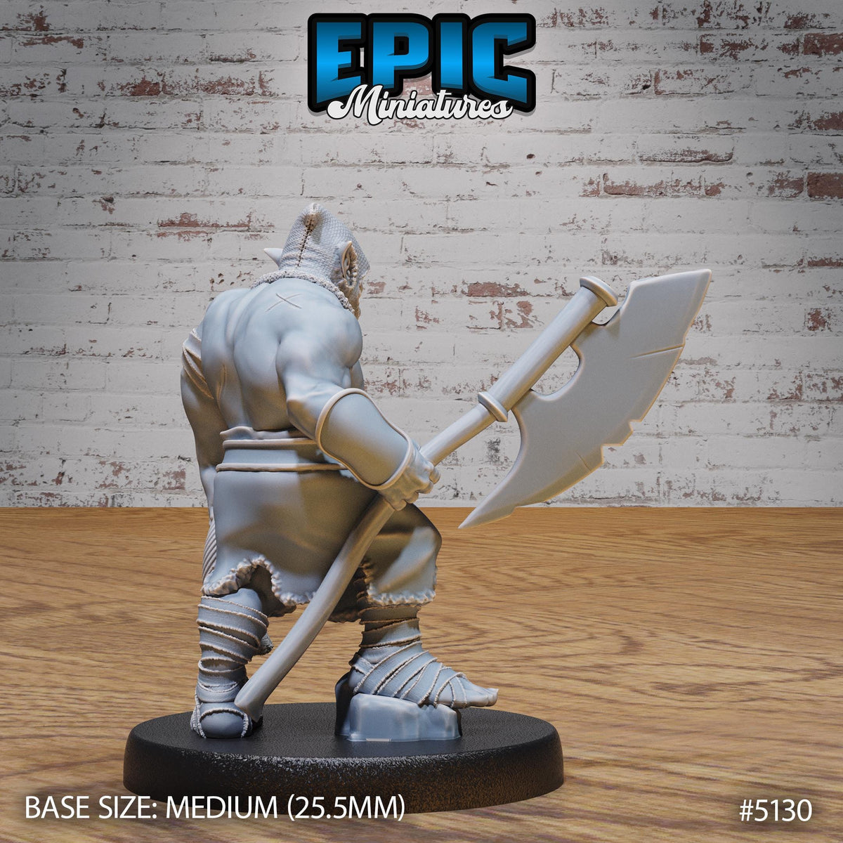 Troll Executioner Option #5130 back DND miniature Prison Break 16k resin