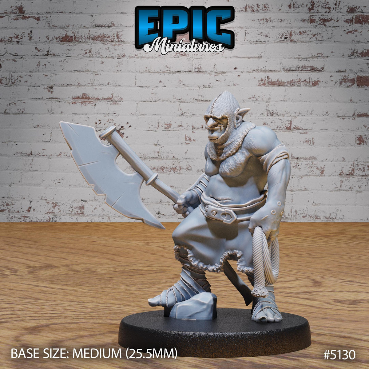 Troll Executioner Option #5130 front DND miniature Prison Break 16k resin