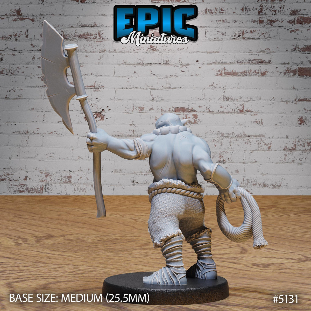Troll Executioner Option #5131 back DND miniature Prison Break 16k resin
