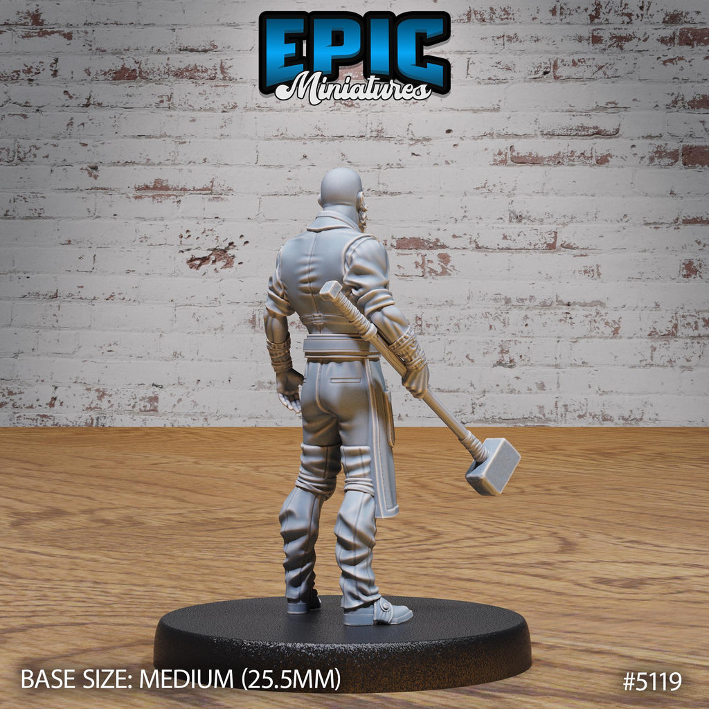 Imprisoned Blacksmith Option #5119 back DND miniature Prison Break 16k resin