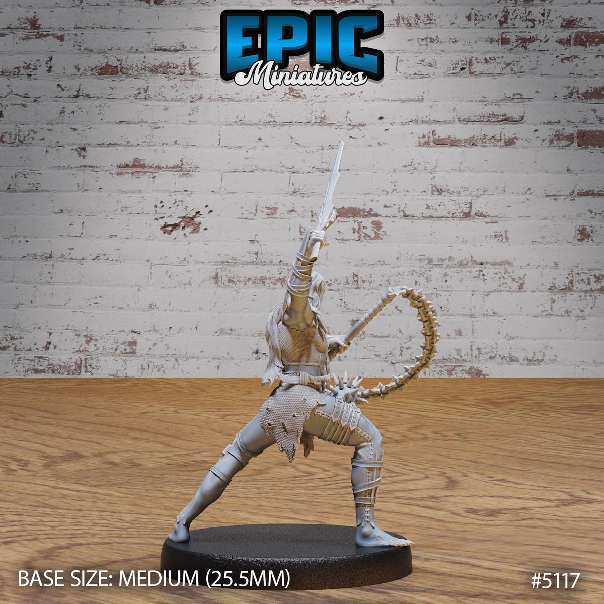 Half-Drow Slave Master Option #5117 back DND miniature Prison Break 16k resin