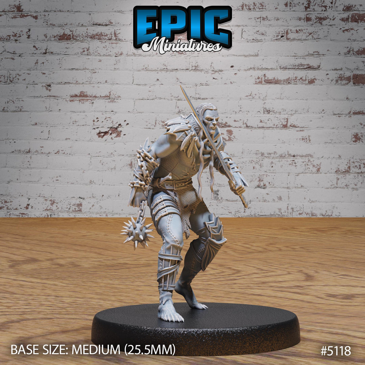 Half-Drow Slave Master Option #5118 front DND miniature Prison Break 16k resin