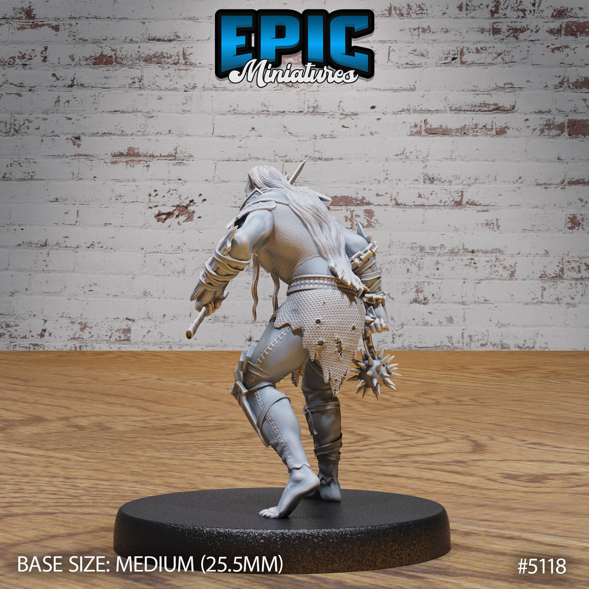 Half-Drow Slave Master Option #5118 back DND miniature Prison Break 16k resin