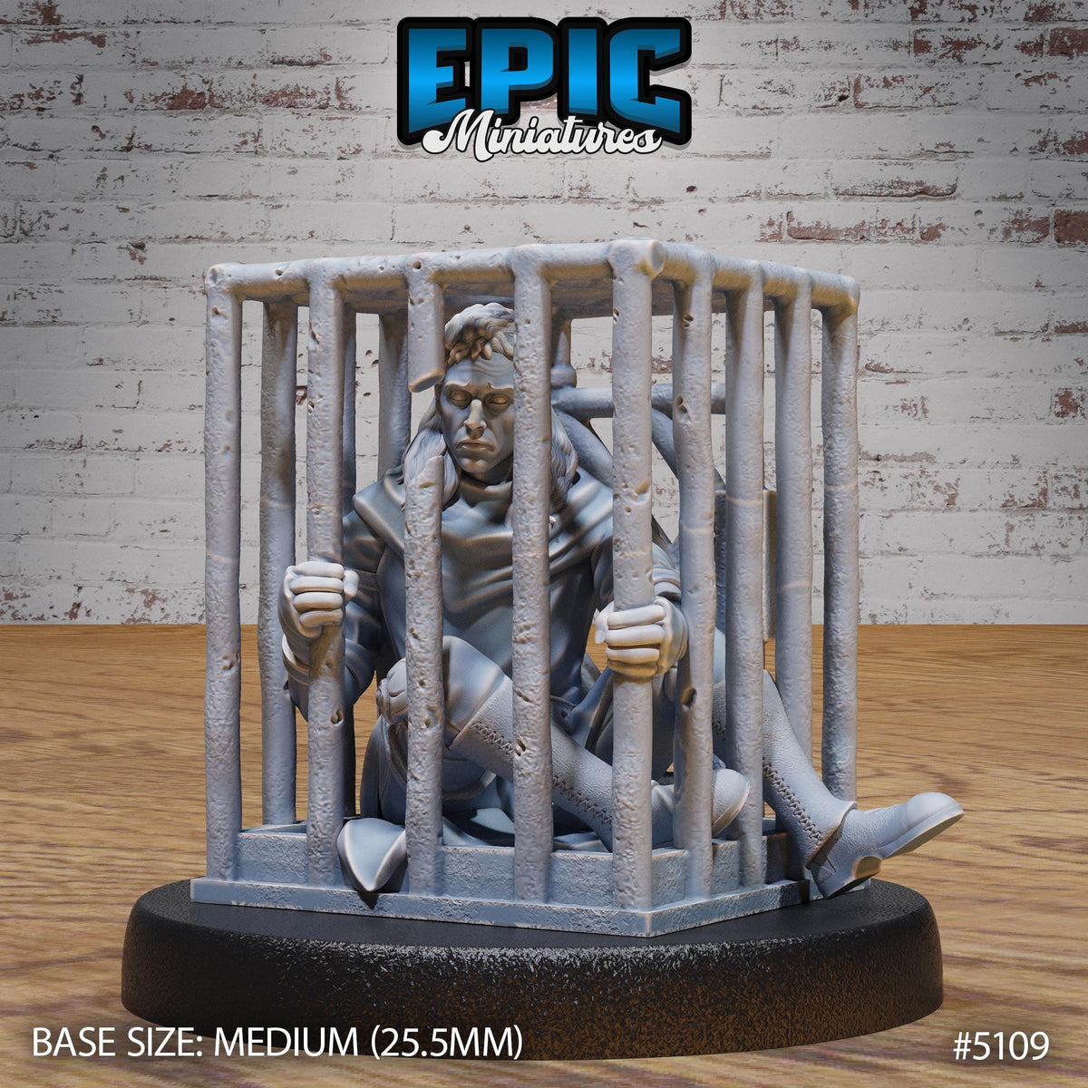 Prisoner Master Option #5109 front DND miniature Prison Break 16k resin