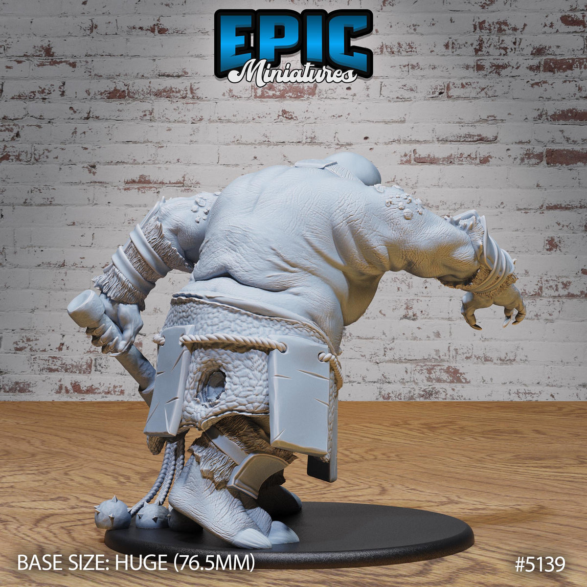 Captured Hill Giant Option #5139 back DND miniature Prison Break 16k resin