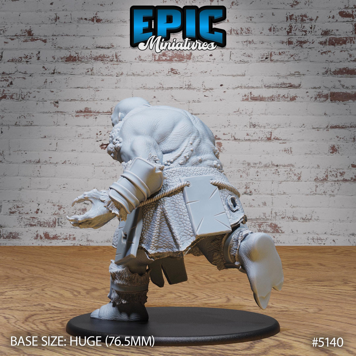 Captured Hill Giant Option #5140 back DND miniature Prison Break 16k resin
