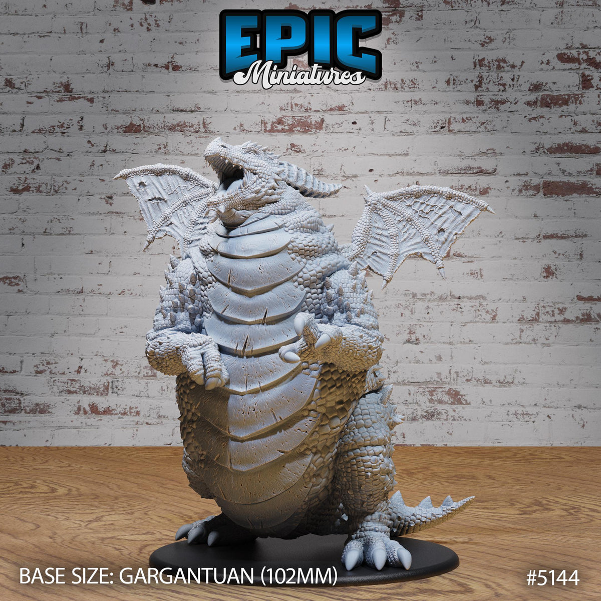 GARGANTUAN Fat Dragon Option #5144 front DND miniature Prison Break 16k resin