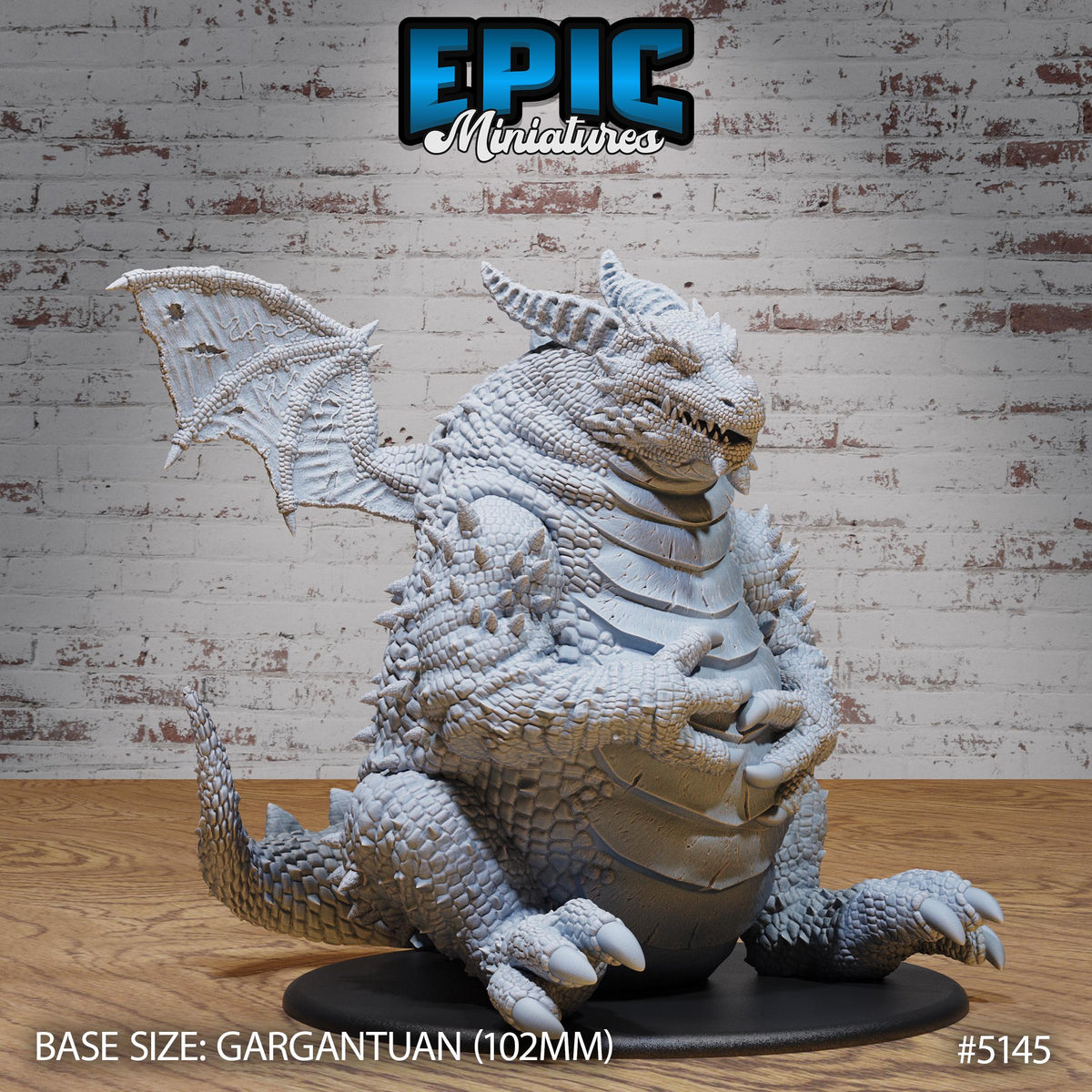 GARGANTUAN Fat Dragon Option #5145 front DND miniature Prison Break 16k resin