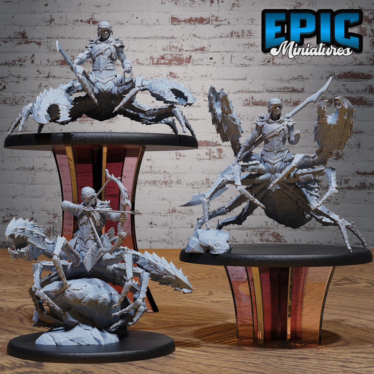 Scorpion Centaur Warrior Set of 3 DND miniatures group photo Oriental Fortress