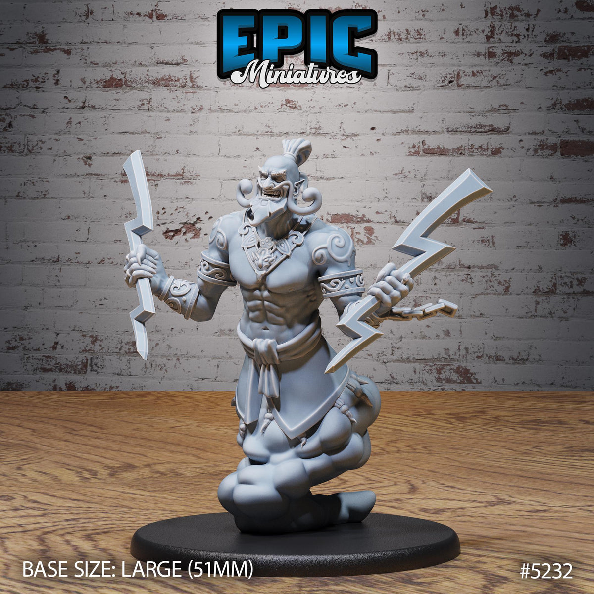 Grinning Djinn Option #5232 front DND miniature Oriental Fortress 16k resin