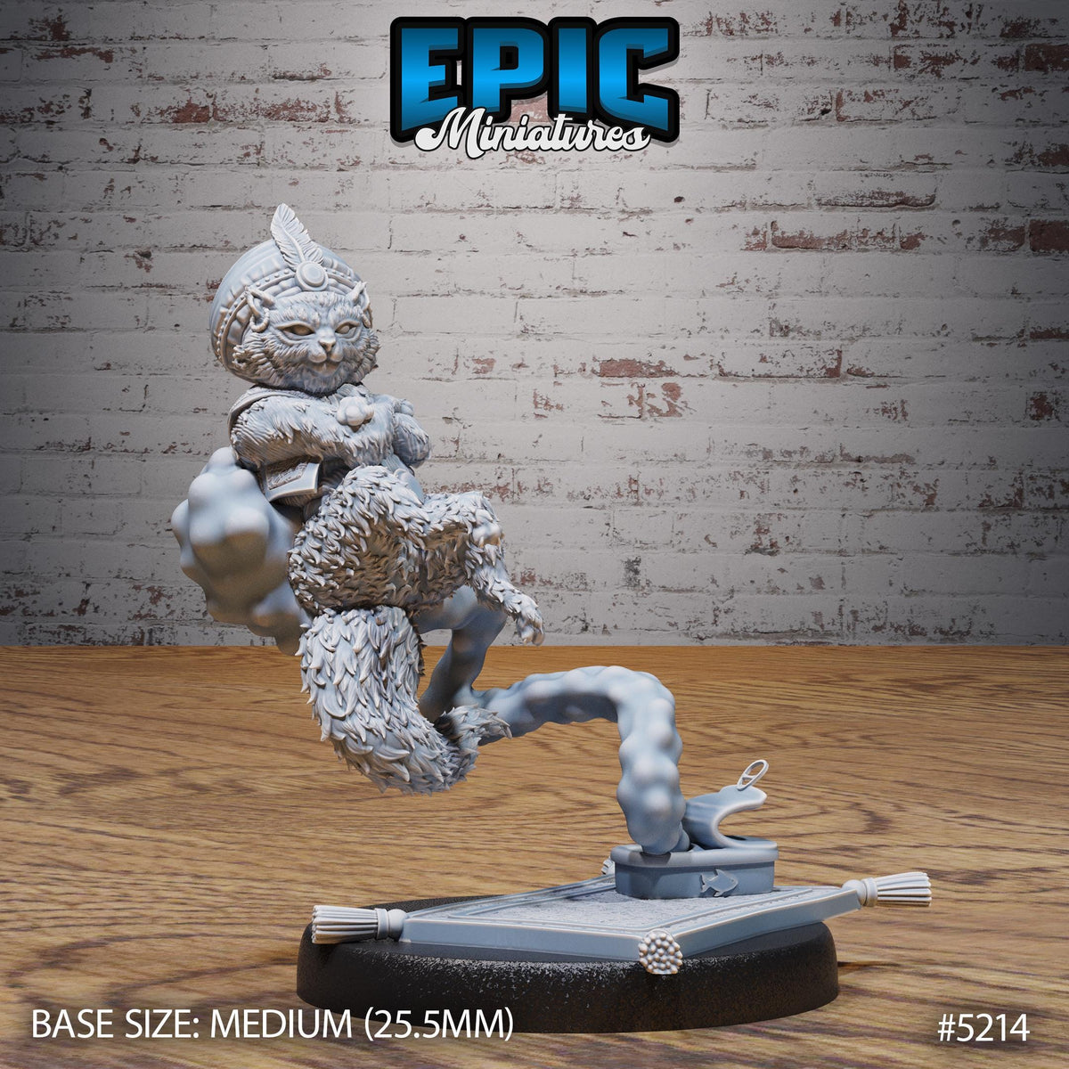 Cat Djinn Option #5214 front DND miniature Oriental Fortress 16k resin