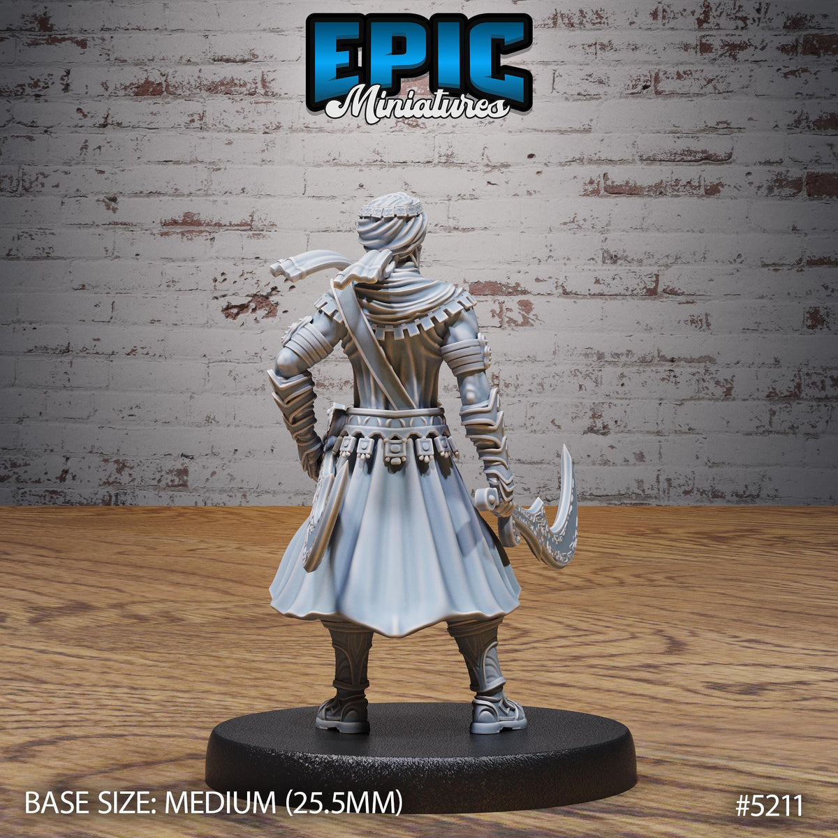 Assassin Prince Option #5211 back DND miniature Oriental Fortress 16k resin
