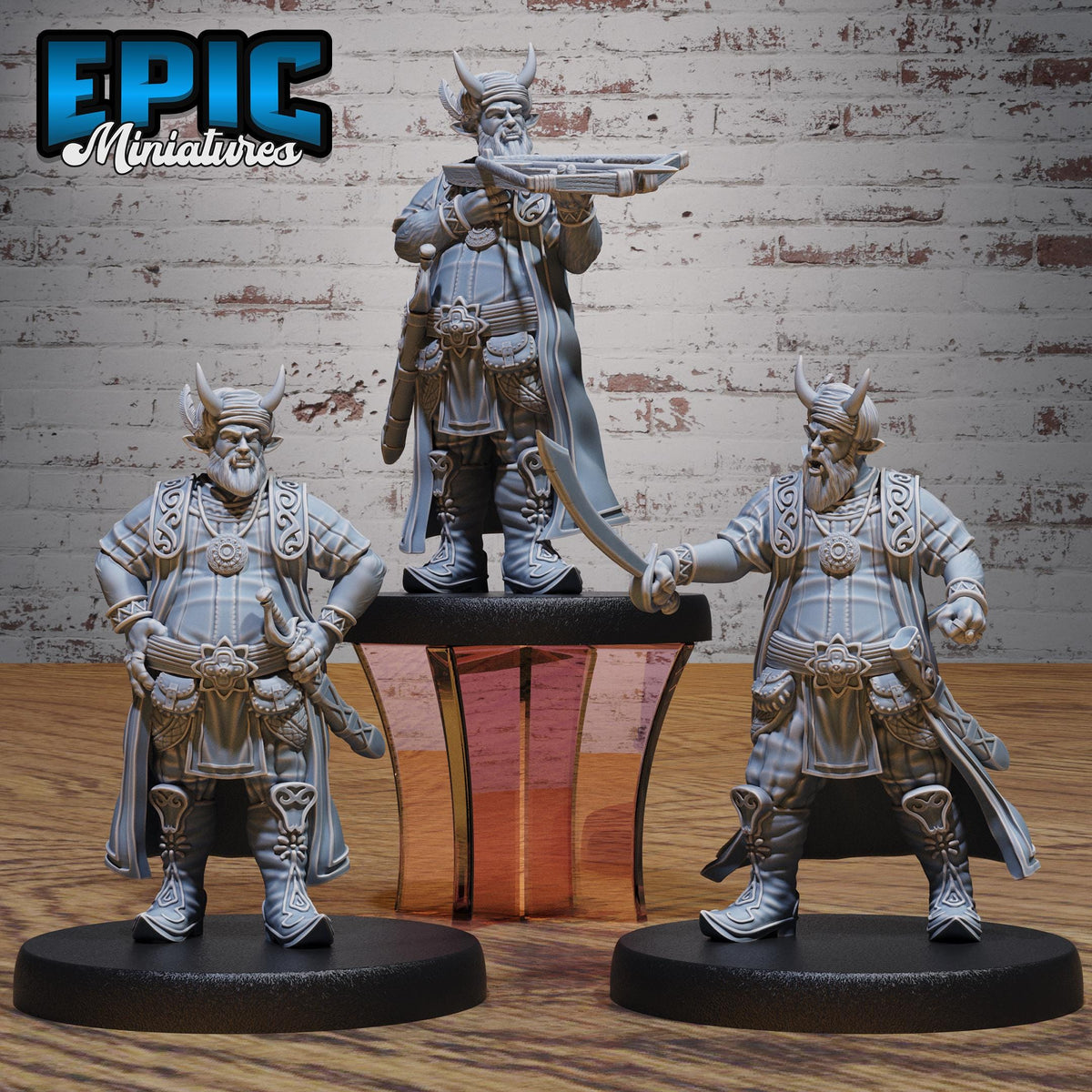Tiefling Merchant Set of 3 DND miniatures group photo Oriental Fortress