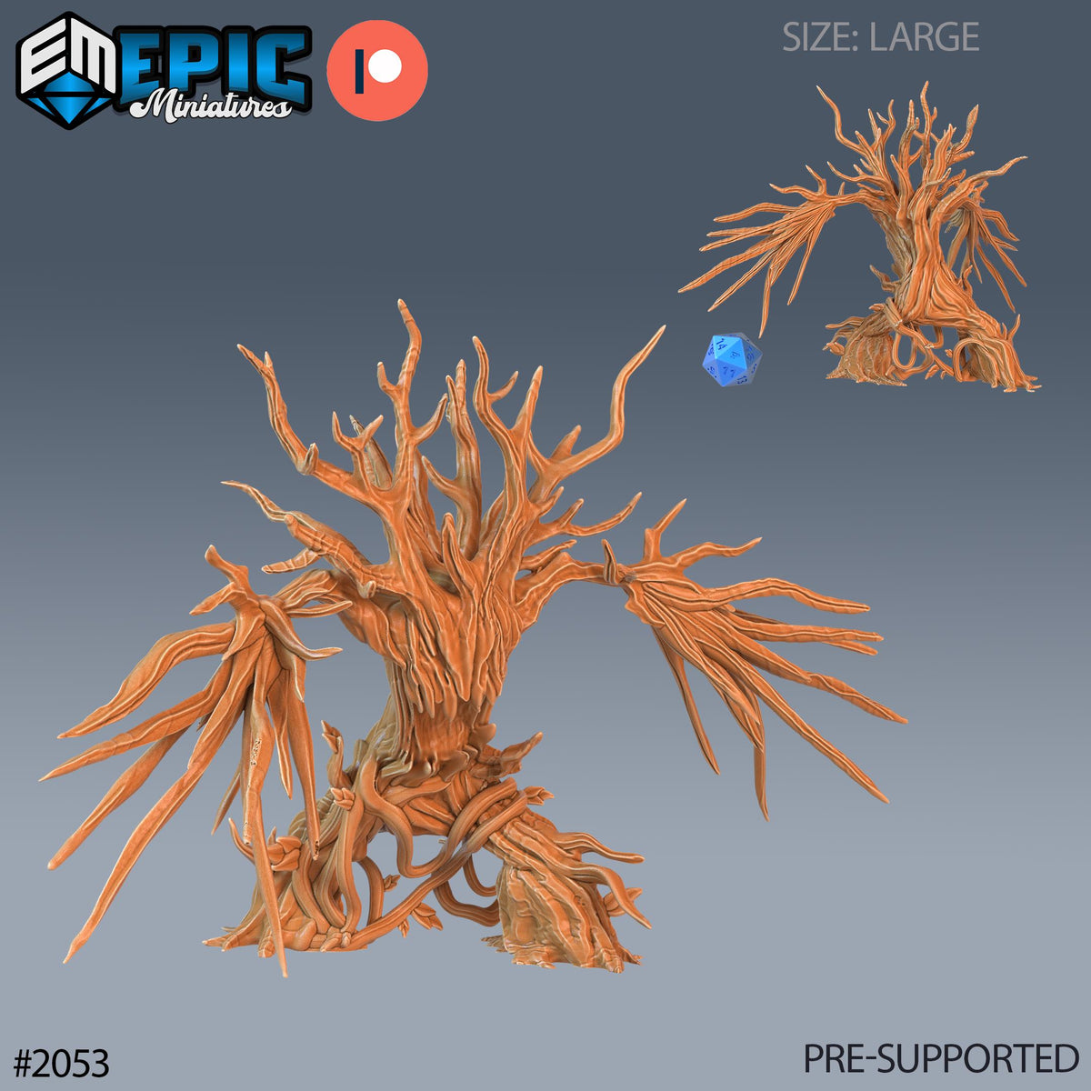 Tree Blight Option #2053 front DND miniature Cruel Marshes 16k resin