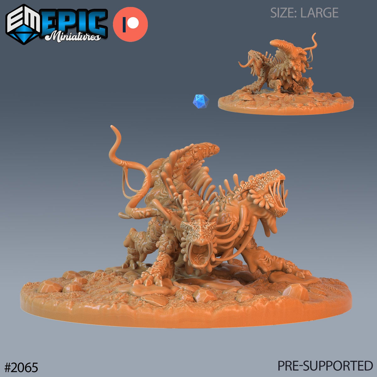 Ooze Beast Option #2065 front DND miniature Cruel Marshes 16k resin