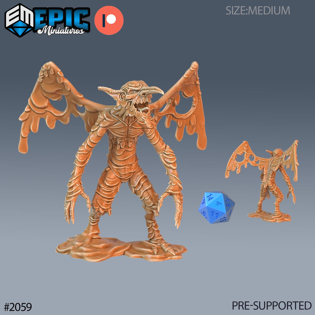 Mud Mephit Option #2059 front DND miniature Cruel Marshes 16k resin