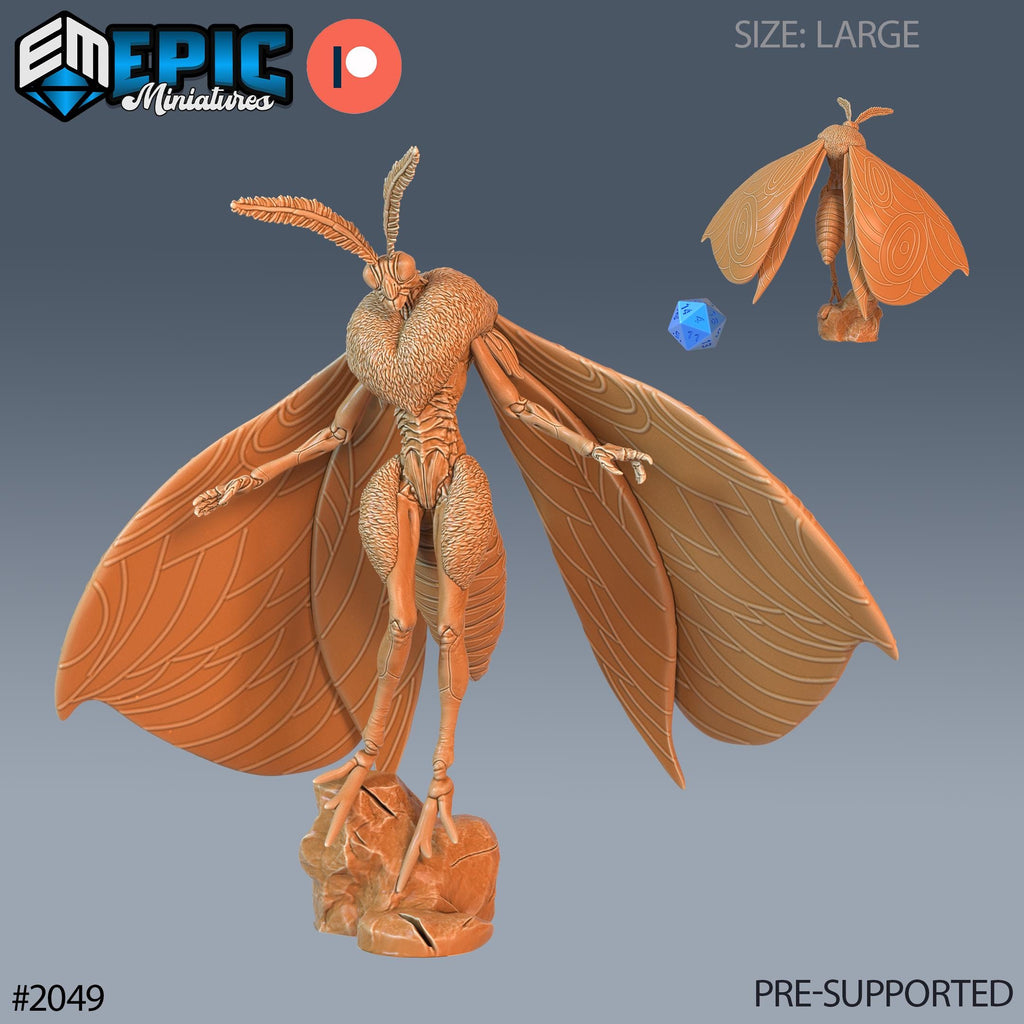 Moth Queen Option #2049 front DND miniature Cruel Marshes 16k resin
