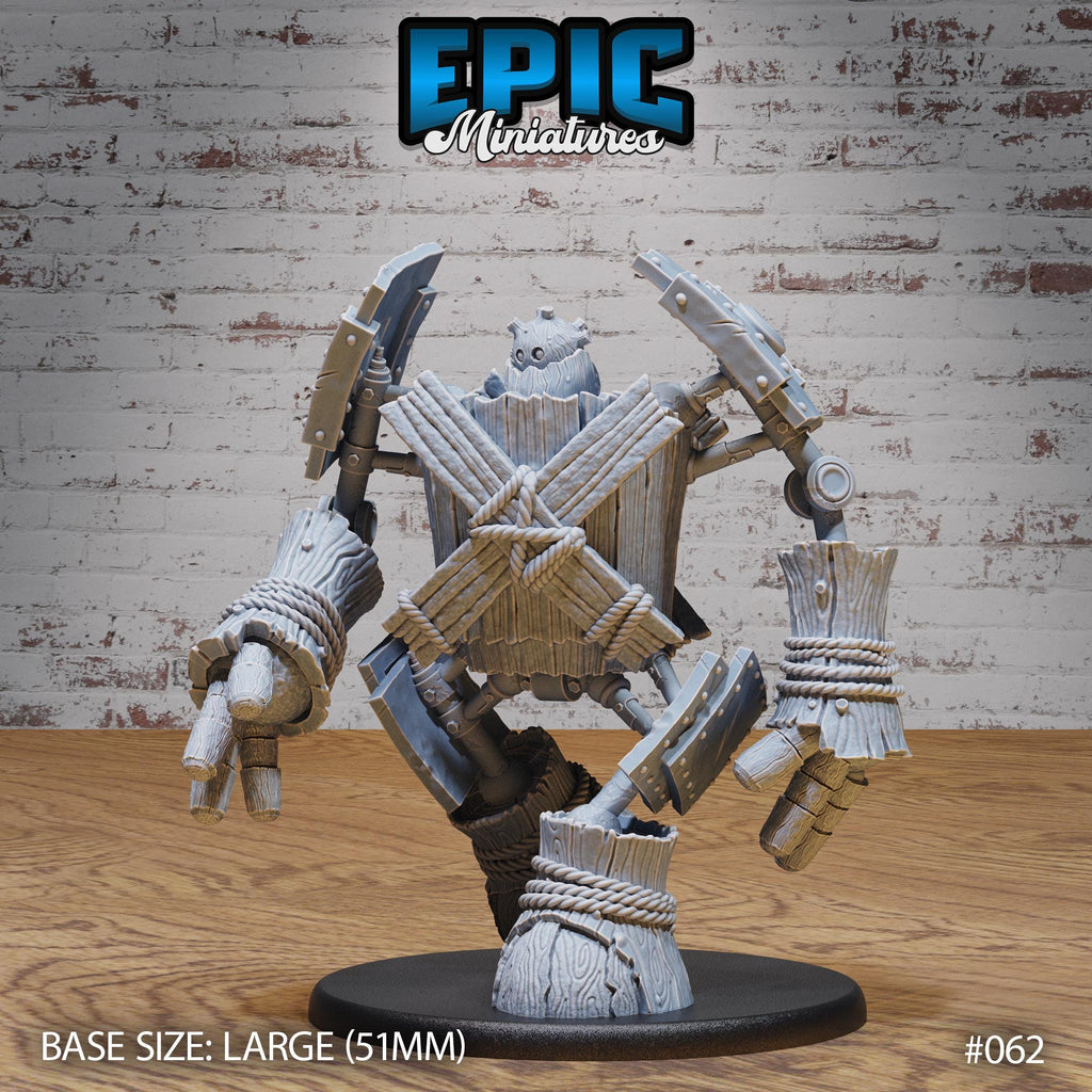 Wooden Construct Option #062 front DND miniature Dwarf Army Pack 16k resin
