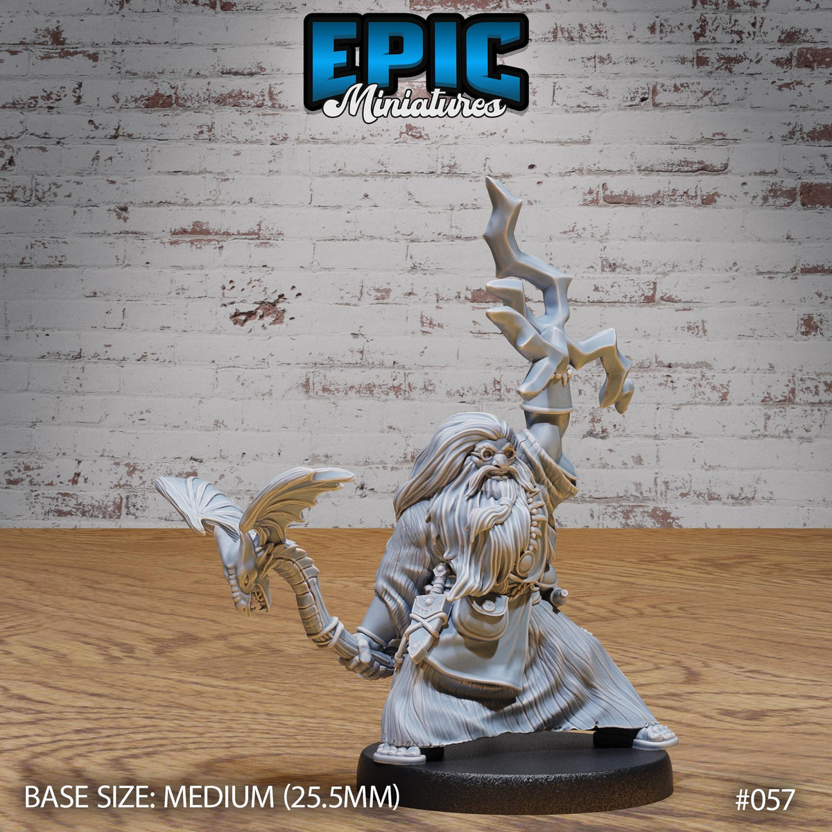 Elemental Magic Dwarf Option #057 front DND miniature Dwarf Army Pack 16k resin