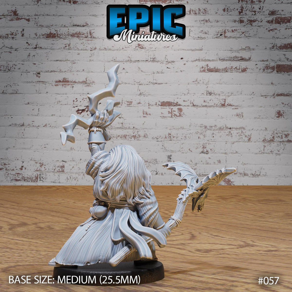 Elemental Magic Dwarf Option #057 back DND miniature Dwarf Army Pack 16k resin