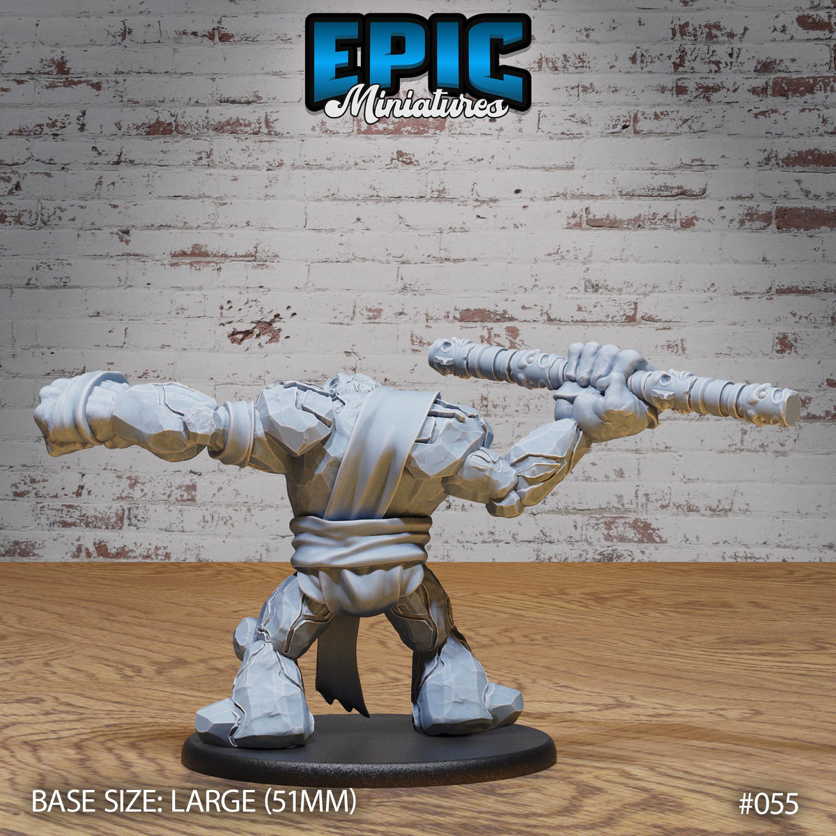 Stone Golem Option #055 back DND miniature Dwarf Army Pack 16k resin