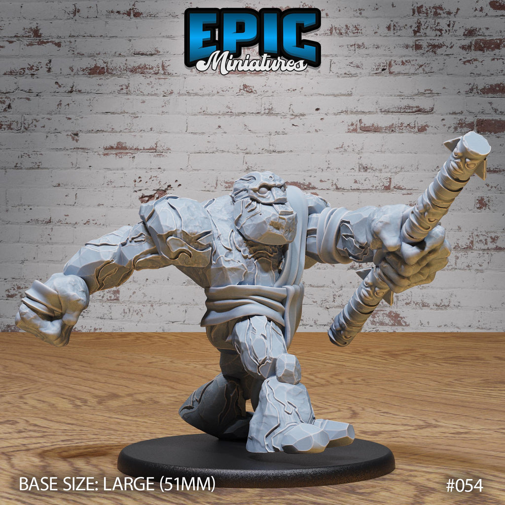 Stone Golem Option #054 front DND miniature Dwarf Army Pack 16k resin