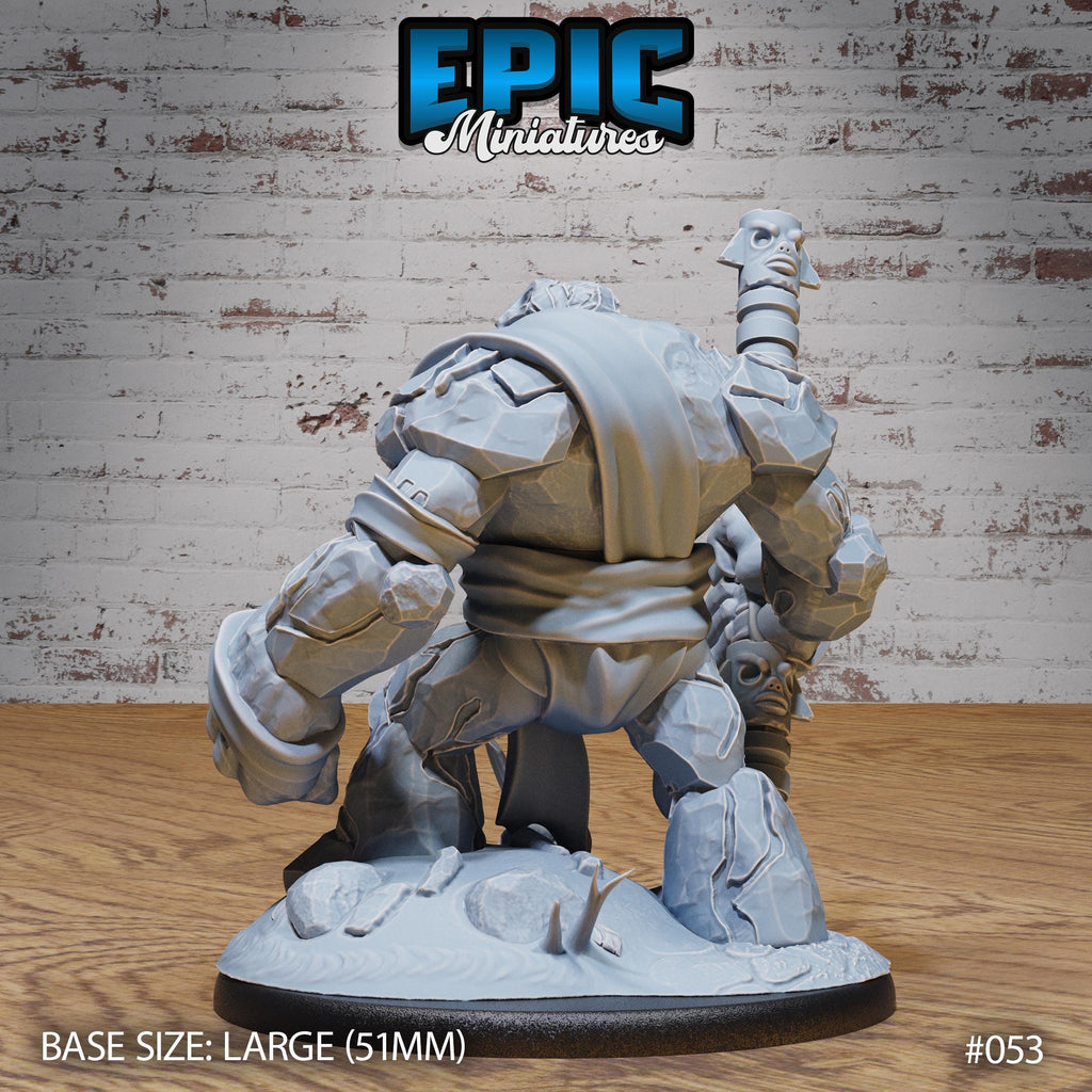 Stone Golem Option #053 back DND miniature Dwarf Army Pack 16k resin