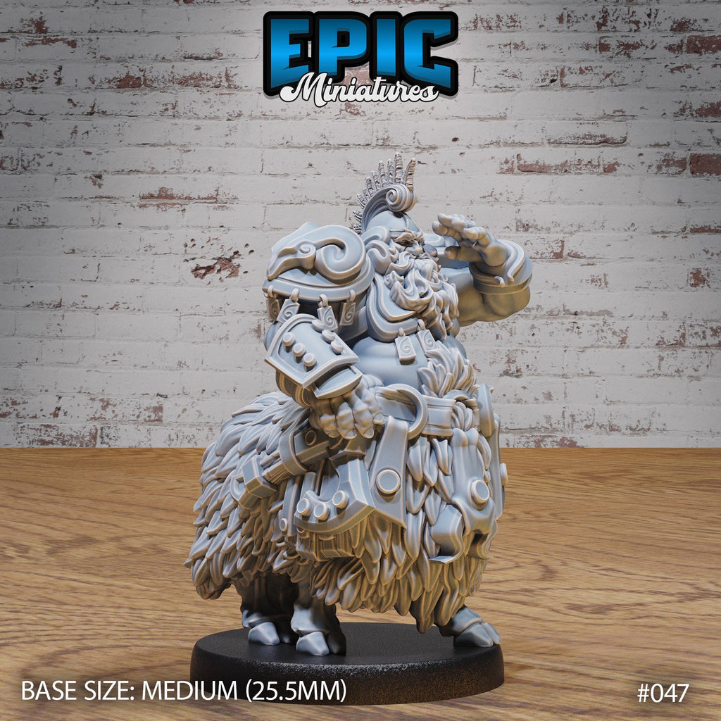 Goat Centaur Option #047 front DND miniature Dwarf Army Pack 16k resin