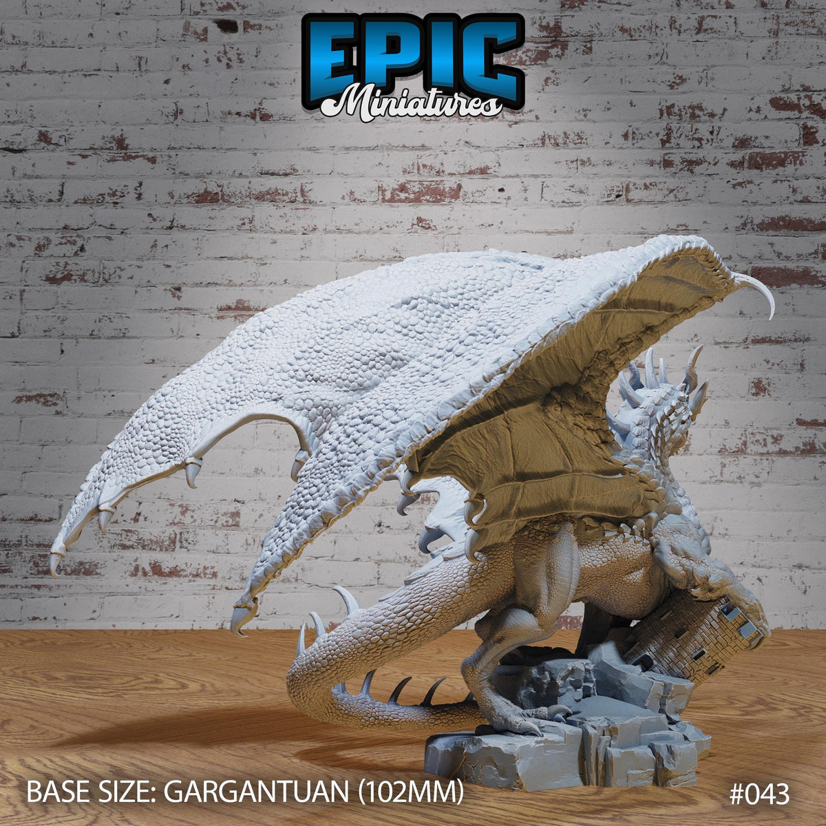 Chaos Red Dragon Option #043 front DND miniature Dwarf Army Pack 16k resin