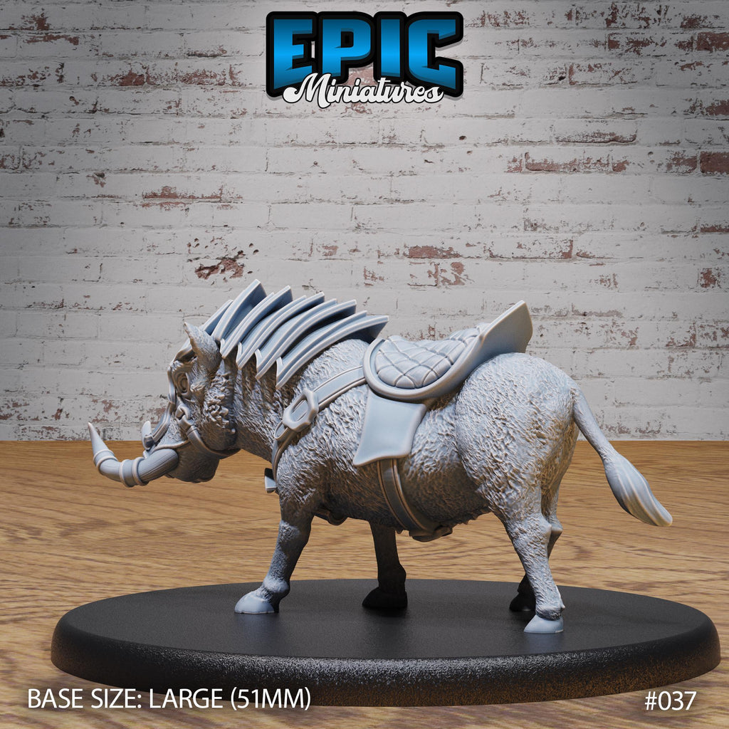 Armored Warthog and Rider Option #037 back DND miniature Dwarf Army Pack 16k resin