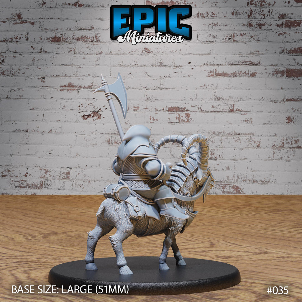 Dwarf Army Goat and Rider Option #035 back DND miniature Dwarf Army Pack 16k resin