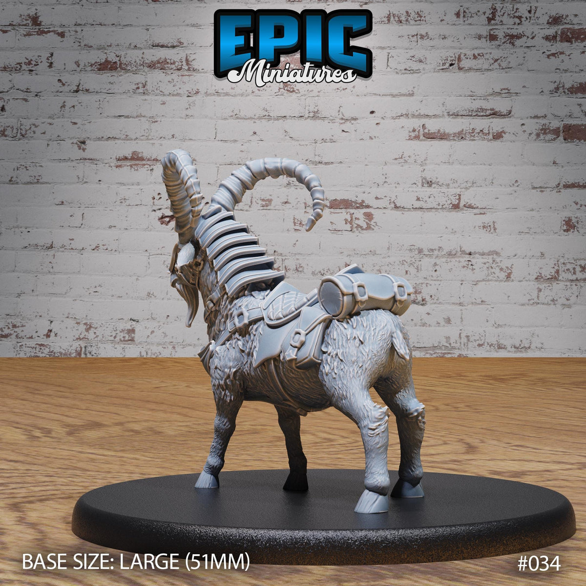Dwarf Army Goat and Rider Option #034 back DND miniature Dwarf Army Pack 16k resin