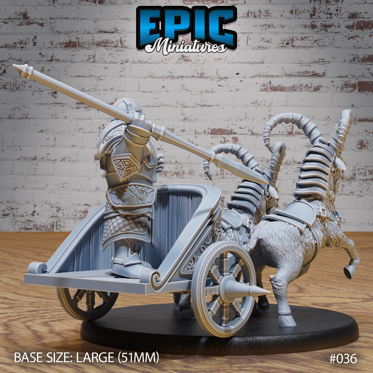 Dwarf Army Goat and Rider Option #036 back DND miniature Dwarf Army Pack 16k resin