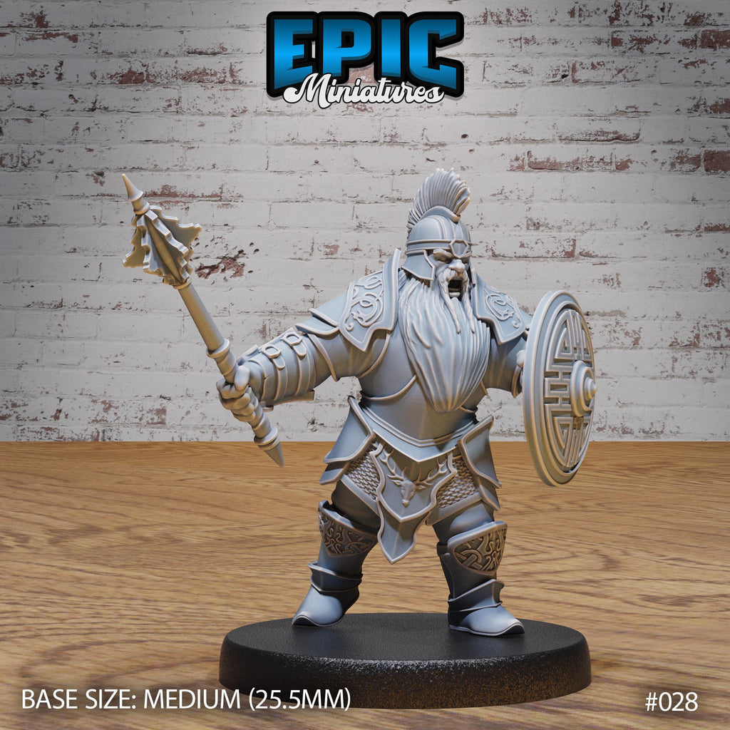 Dwarf Army Set of 10 Variations Option #028 front DND miniature Dwarf Army Pack 16k resin