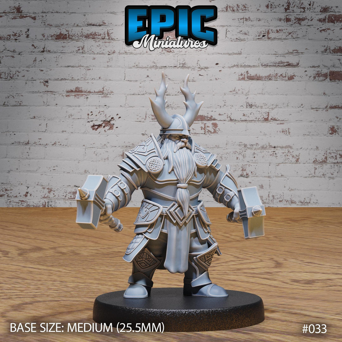 Dwarf Army Set of 10 Variations Option #033 front DND miniature Dwarf Army Pack 16k resin