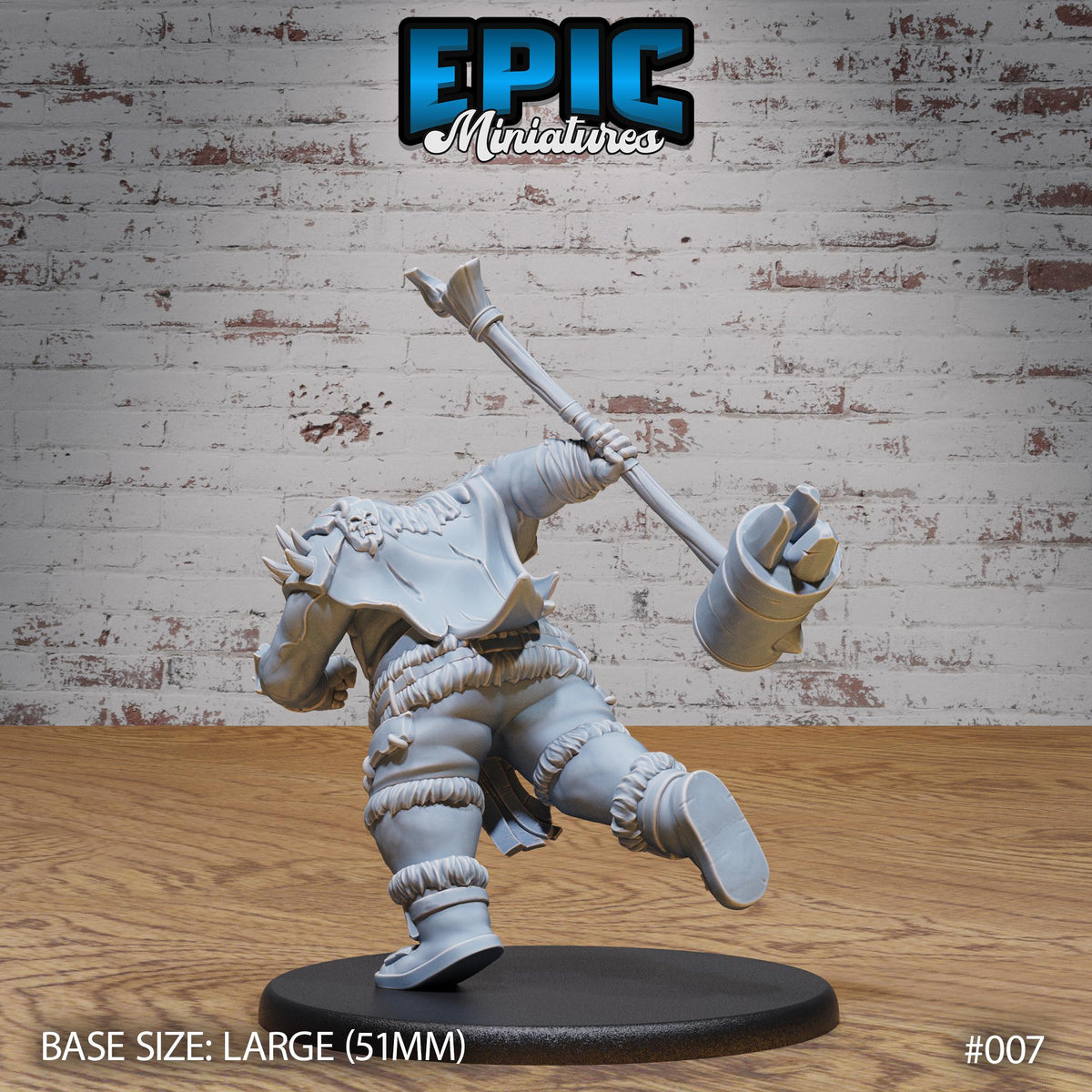 Hill Giant Juggernaut Option #007 back DND miniature Dwarf Army Pack 16k resin