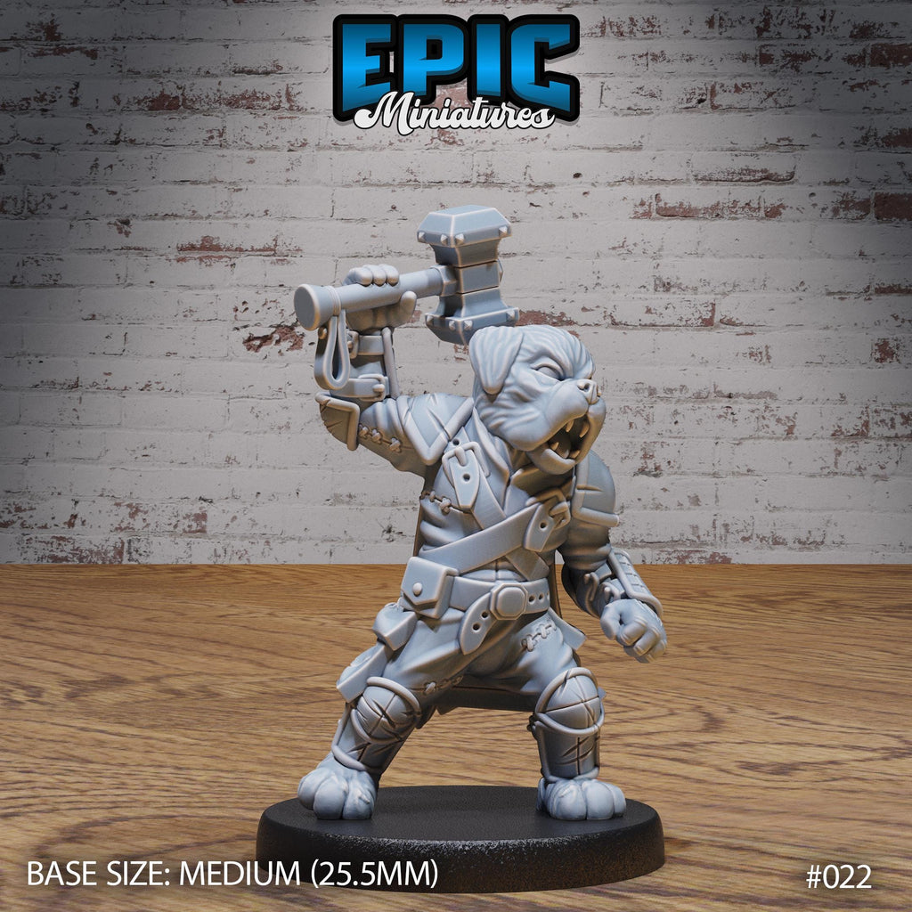 Dog Tribe Dogfolk Option #023 front DND miniature NPC Fun Pack 16k resin