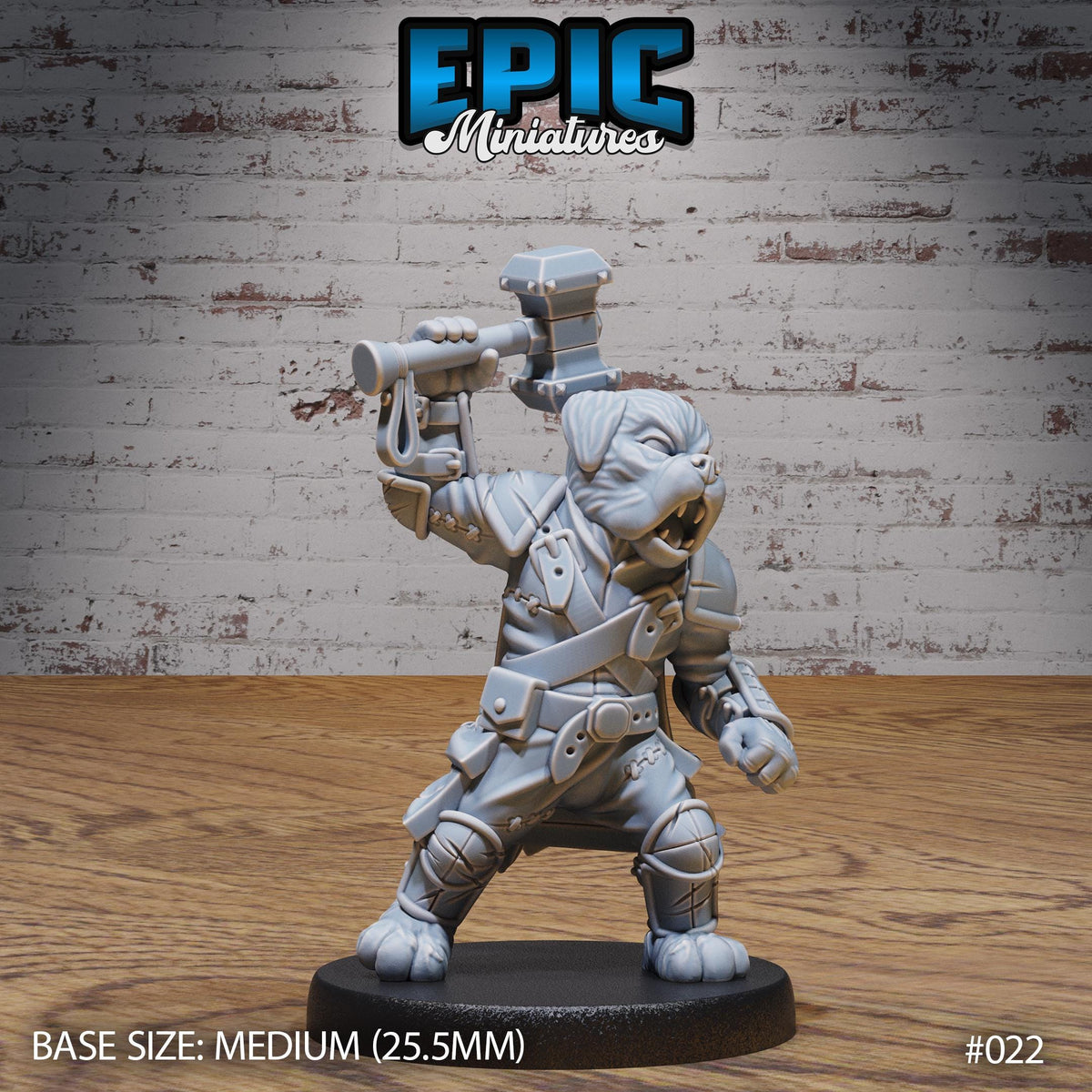 Dog Tribe Dogfolk Option #023 front DND miniature NPC Fun Pack 16k resin
