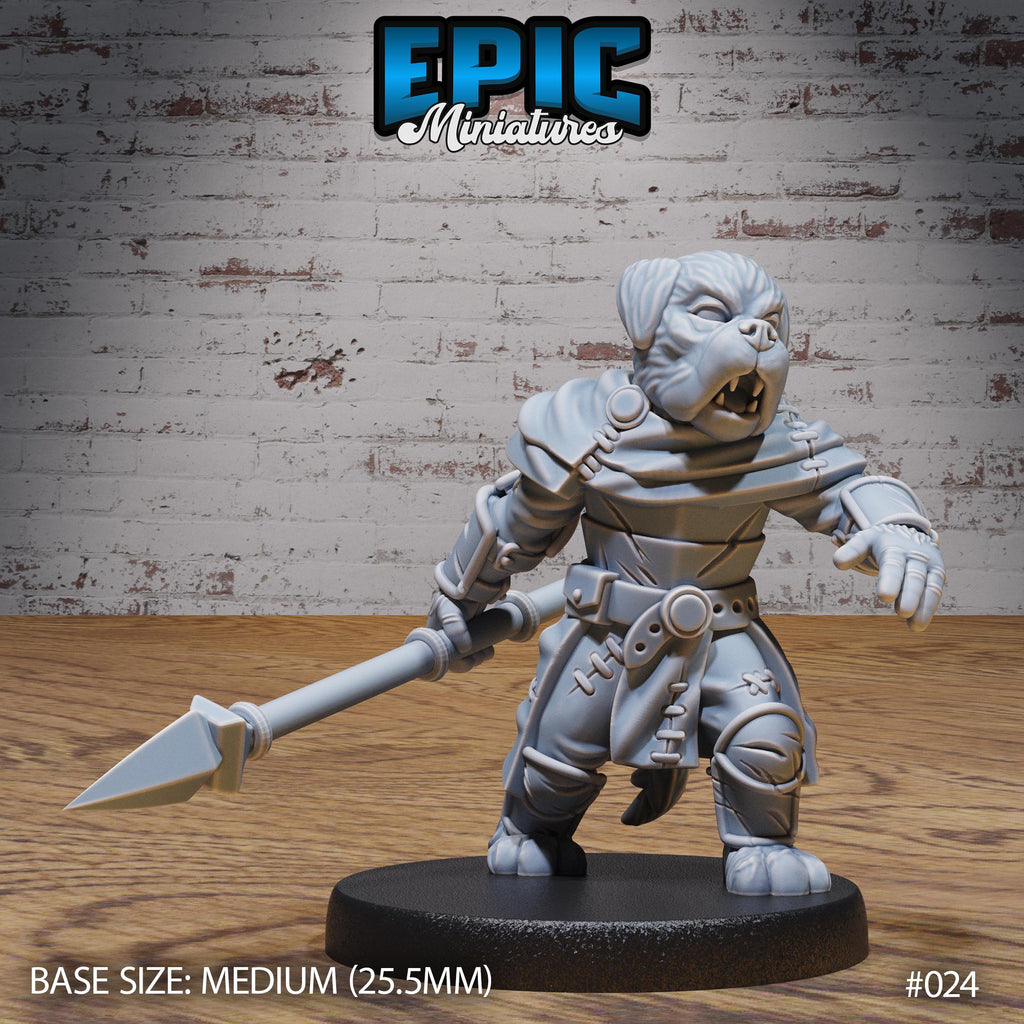 Dog Tribe Dogfolk Option #025 front DND miniature NPC Fun Pack 16k resin