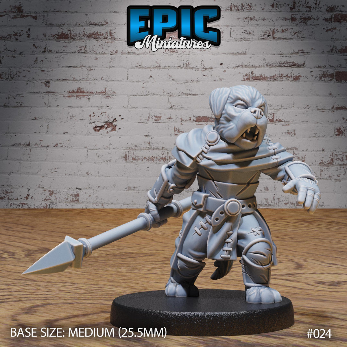 Dog Tribe Dogfolk Option #025 front DND miniature NPC Fun Pack 16k resin