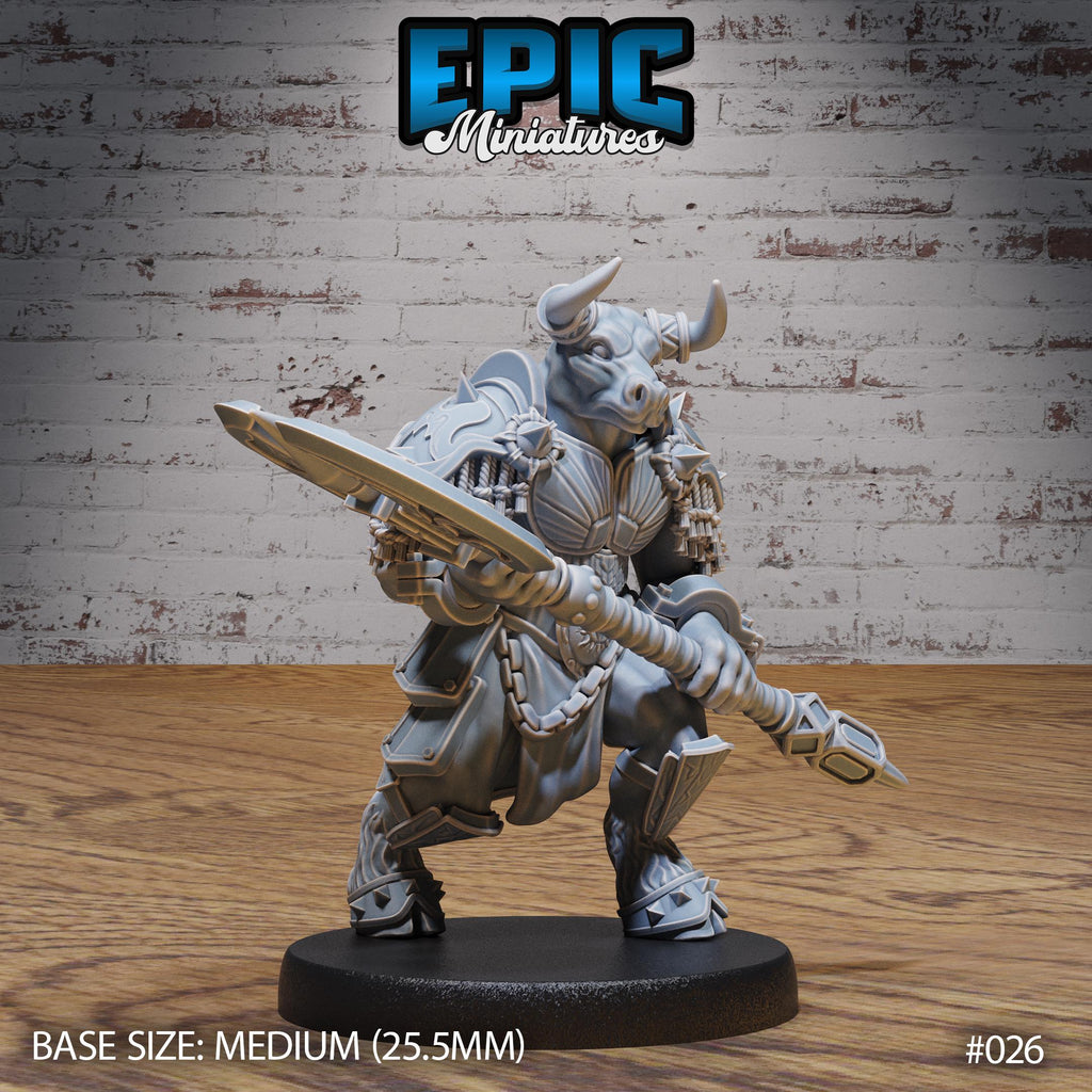 Minotaur Tribe Minotaurfolk Option #027 front DND miniature NPC Fun Pack 16k resin