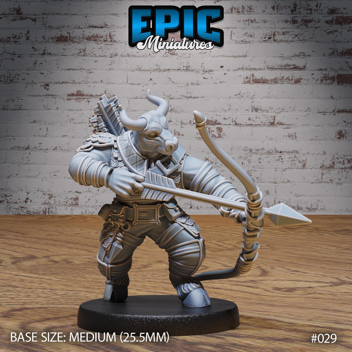 Minotaur Tribe Minotaurfolk Option #030 front DND miniature NPC Fun Pack 16k resin