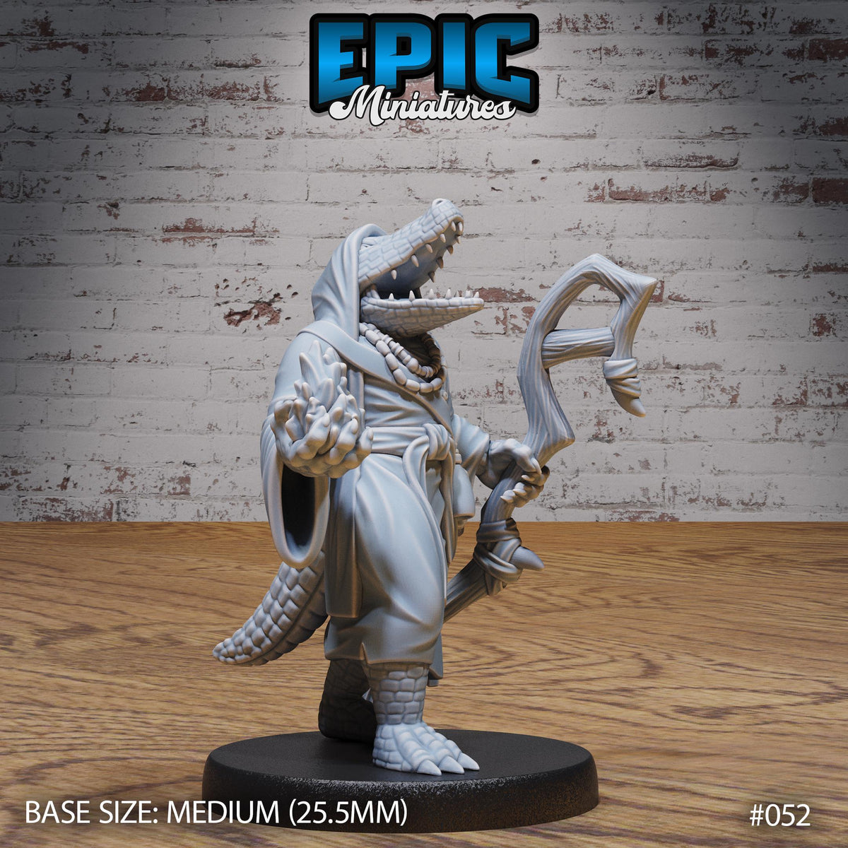 Alligator Folk Option #052 front DND miniature NPC Fun Pack 16k resin
