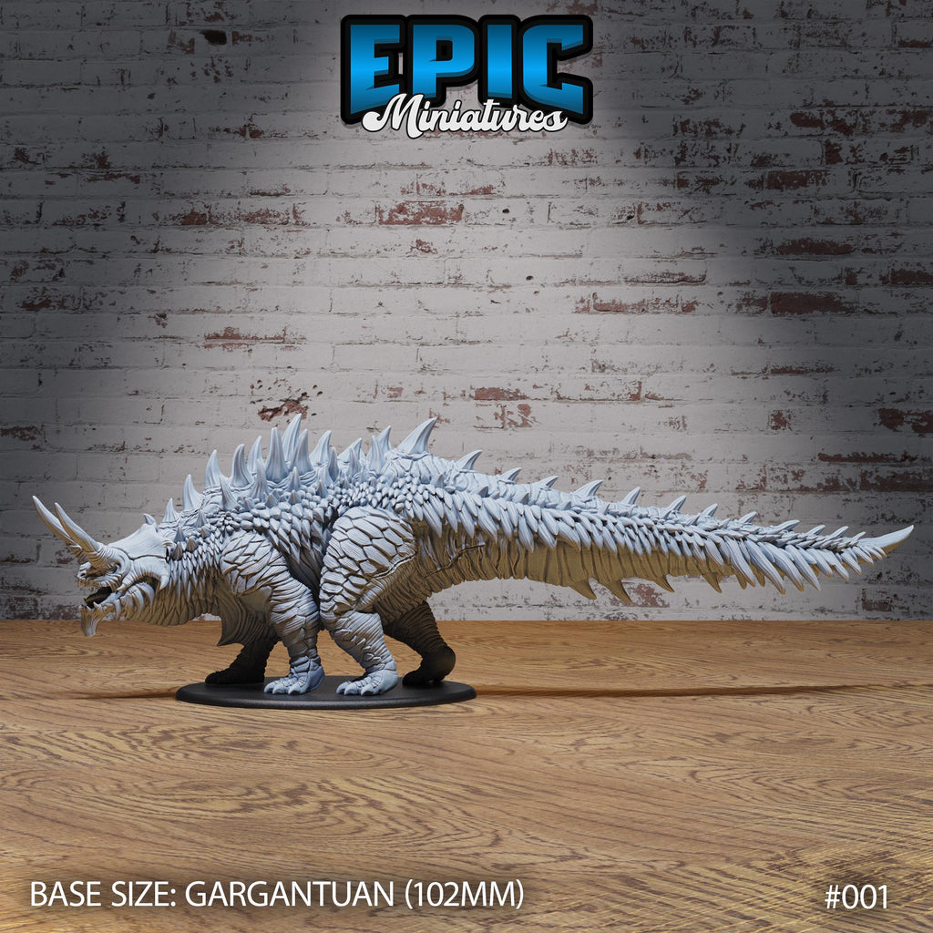 Ancient Tarrasque DND Mini | Orc Army Pack Collection | TTRPG | Homebrew Gargantuan Boss Tarasque DND miniatures group photo