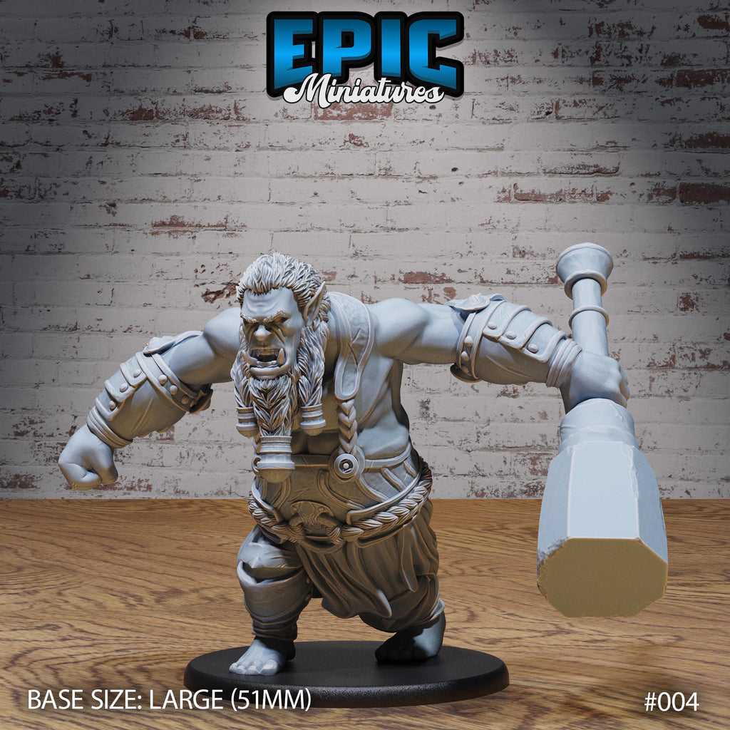 Half Troll Option #004 front DND miniature Orc Army Pack 16k resin