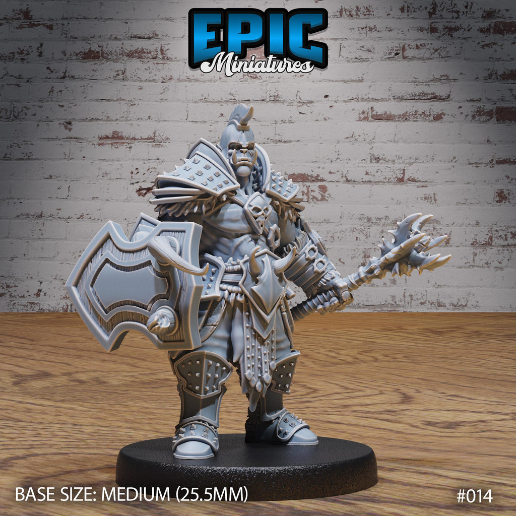 Orc Army Wolf Rider Option #014 front DND miniature Orc Army Pack 16k resin